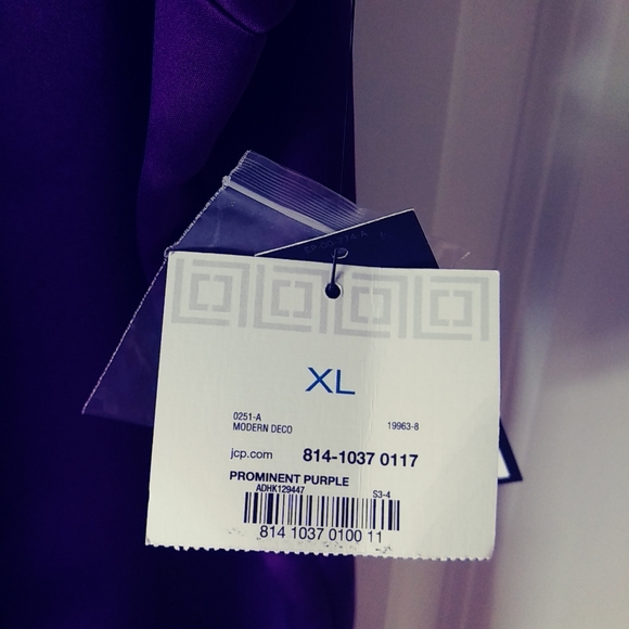 Liz Claiborne XL Dressy Tank JCPenney's Purple NWT - Picture 6 of 7